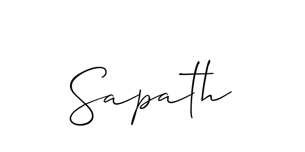 Sapath stylish signature style. Best Handwritten Sign (Allison_Script) for my name. Handwritten Signature Collection Ideas for my name Sapath. Sapath signature style 2 images and pictures png