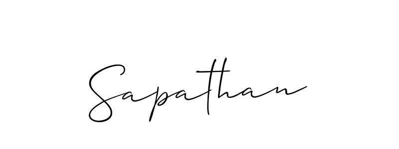 How to make Sapathan signature? Allison_Script is a professional autograph style. Create handwritten signature for Sapathan name. Sapathan signature style 2 images and pictures png