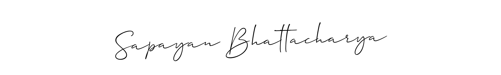 How to make Sapayan Bhattacharya signature? Allison_Script is a professional autograph style. Create handwritten signature for Sapayan Bhattacharya name. Sapayan Bhattacharya signature style 2 images and pictures png
