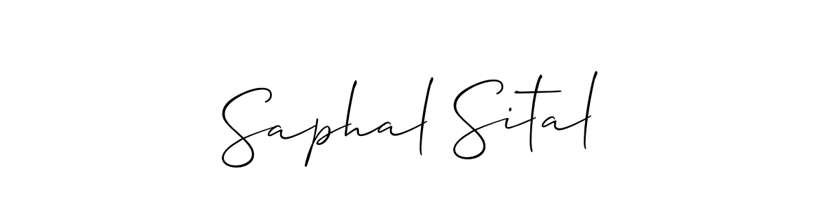 The best way (Allison_Script) to make a short signature is to pick only two or three words in your name. The name Saphal Sital include a total of six letters. For converting this name. Saphal Sital signature style 2 images and pictures png