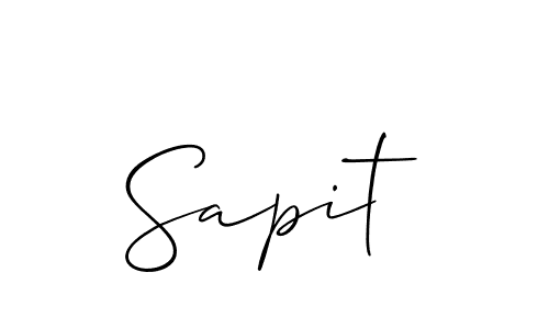 Also we have Sapit name is the best signature style. Create professional handwritten signature collection using Allison_Script autograph style. Sapit signature style 2 images and pictures png