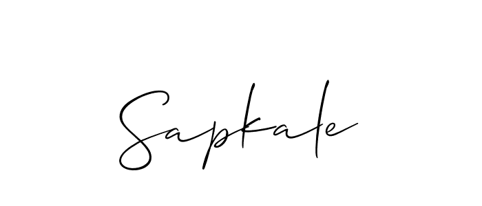 Similarly Allison_Script is the best handwritten signature design. Signature creator online .You can use it as an online autograph creator for name Sapkale. Sapkale signature style 2 images and pictures png