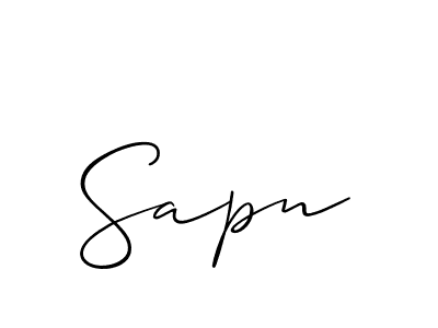 Design your own signature with our free online signature maker. With this signature software, you can create a handwritten (Allison_Script) signature for name Sapn. Sapn signature style 2 images and pictures png