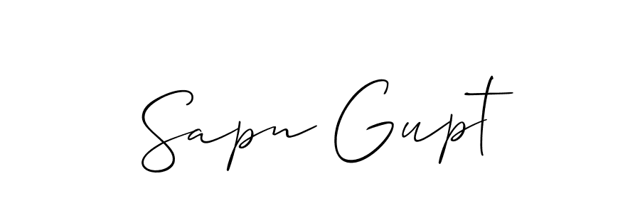 Similarly Allison_Script is the best handwritten signature design. Signature creator online .You can use it as an online autograph creator for name Sapn Gupt. Sapn Gupt signature style 2 images and pictures png