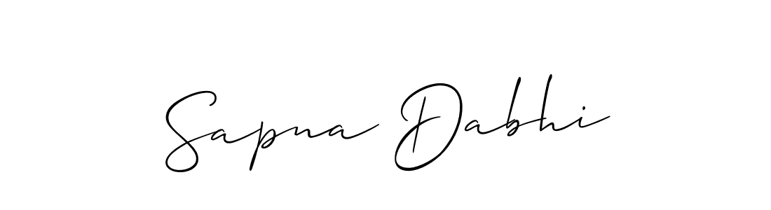 Make a short Sapna Dabhi signature style. Manage your documents anywhere anytime using Allison_Script. Create and add eSignatures, submit forms, share and send files easily. Sapna Dabhi signature style 2 images and pictures png