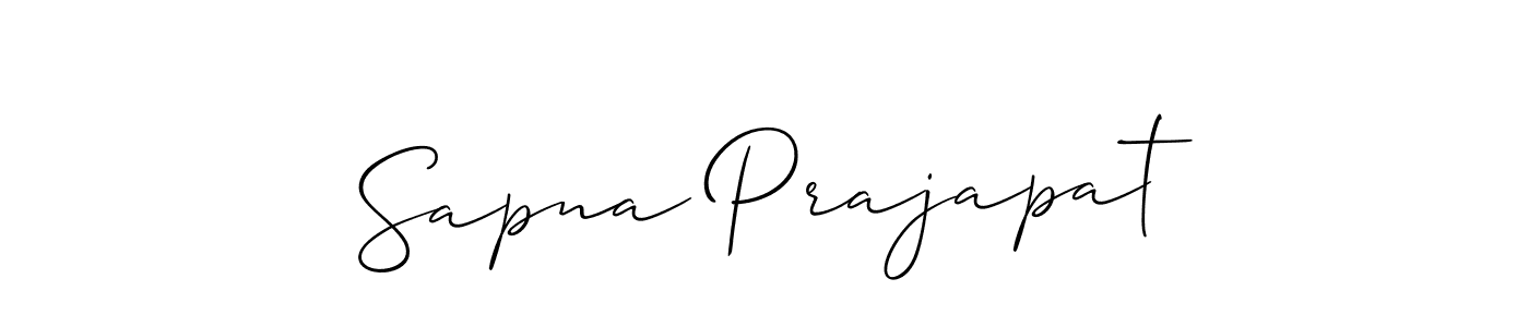 Allison_Script is a professional signature style that is perfect for those who want to add a touch of class to their signature. It is also a great choice for those who want to make their signature more unique. Get Sapna Prajapat name to fancy signature for free. Sapna Prajapat signature style 2 images and pictures png