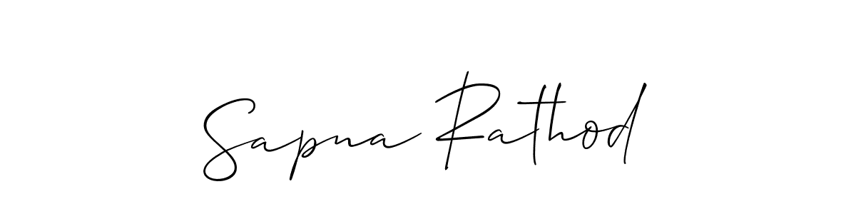 Sapna Rathod stylish signature style. Best Handwritten Sign (Allison_Script) for my name. Handwritten Signature Collection Ideas for my name Sapna Rathod. Sapna Rathod signature style 2 images and pictures png