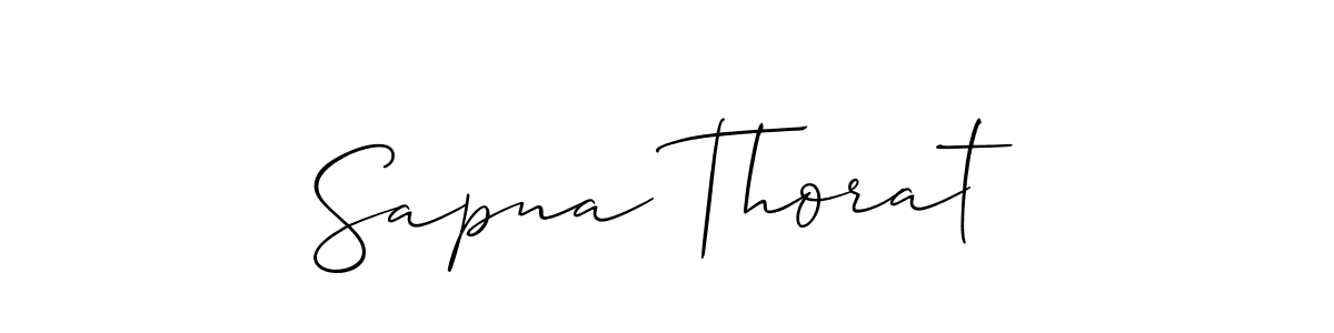 Create a beautiful signature design for name Sapna Thorat. With this signature (Allison_Script) fonts, you can make a handwritten signature for free. Sapna Thorat signature style 2 images and pictures png