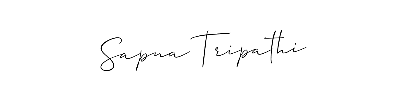 How to make Sapna Tripathi name signature. Use Allison_Script style for creating short signs online. This is the latest handwritten sign. Sapna Tripathi signature style 2 images and pictures png