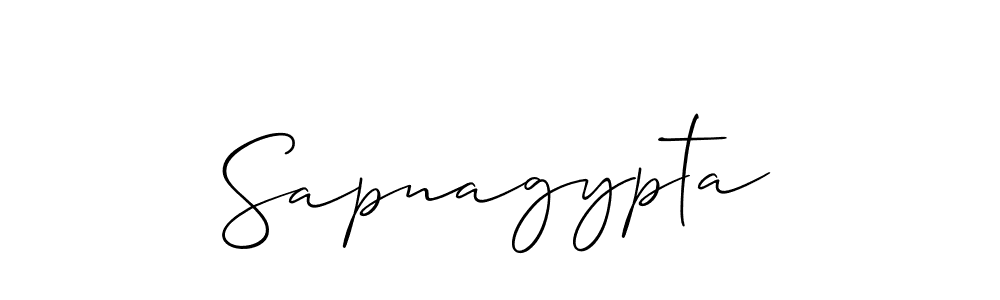 Make a beautiful signature design for name Sapnagypta. With this signature (Allison_Script) style, you can create a handwritten signature for free. Sapnagypta signature style 2 images and pictures png