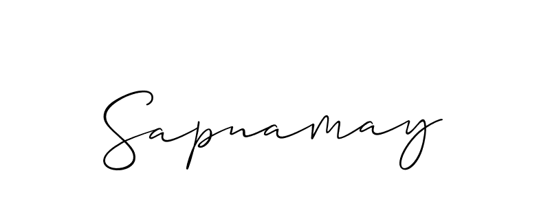 Design your own signature with our free online signature maker. With this signature software, you can create a handwritten (Allison_Script) signature for name Sapnamay. Sapnamay signature style 2 images and pictures png