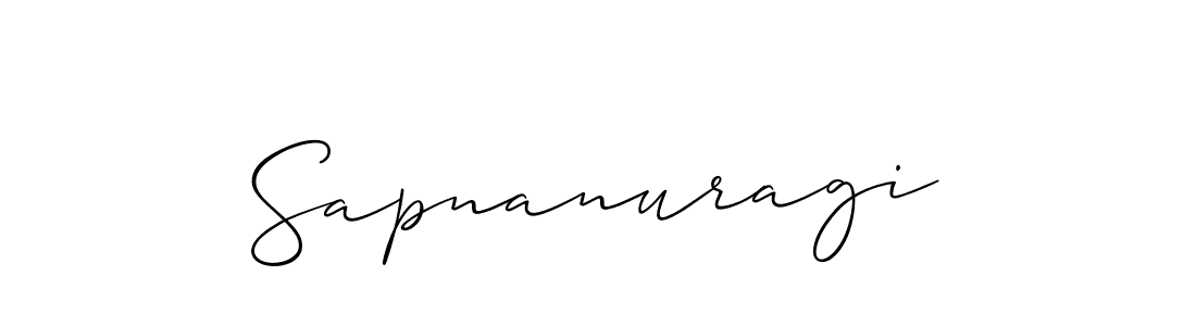 You should practise on your own different ways (Allison_Script) to write your name (Sapnanuragi) in signature. don't let someone else do it for you. Sapnanuragi signature style 2 images and pictures png