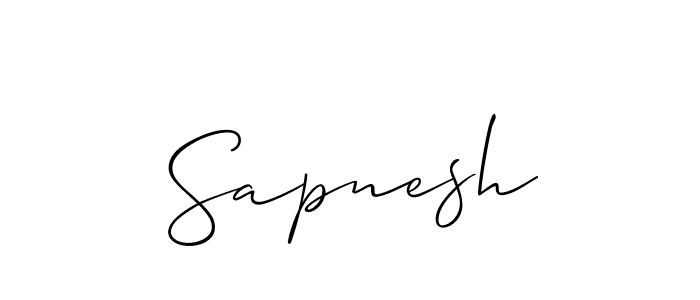 Design your own signature with our free online signature maker. With this signature software, you can create a handwritten (Allison_Script) signature for name Sapnesh. Sapnesh signature style 2 images and pictures png