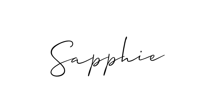 Make a beautiful signature design for name Sapphie. Use this online signature maker to create a handwritten signature for free. Sapphie signature style 2 images and pictures png