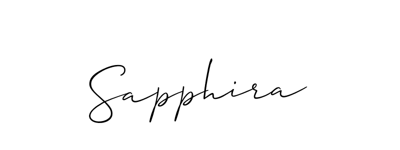 How to make Sapphira signature? Allison_Script is a professional autograph style. Create handwritten signature for Sapphira name. Sapphira signature style 2 images and pictures png