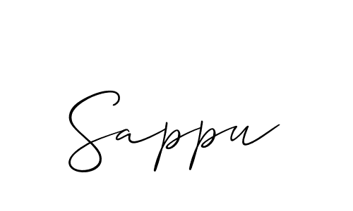 You should practise on your own different ways (Allison_Script) to write your name (Sappu) in signature. don't let someone else do it for you. Sappu signature style 2 images and pictures png