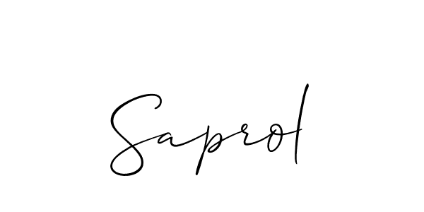 How to make Saprol name signature. Use Allison_Script style for creating short signs online. This is the latest handwritten sign. Saprol signature style 2 images and pictures png