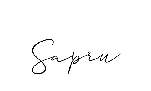 Create a beautiful signature design for name Sapru. With this signature (Allison_Script) fonts, you can make a handwritten signature for free. Sapru signature style 2 images and pictures png