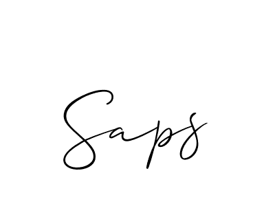 The best way (Allison_Script) to make a short signature is to pick only two or three words in your name. The name Saps include a total of six letters. For converting this name. Saps signature style 2 images and pictures png