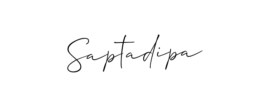 How to make Saptadipa signature? Allison_Script is a professional autograph style. Create handwritten signature for Saptadipa name. Saptadipa signature style 2 images and pictures png