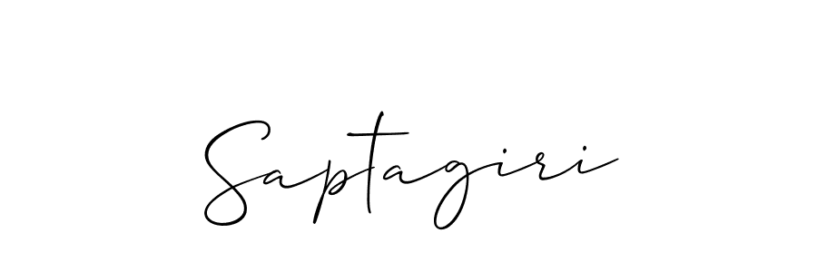 You should practise on your own different ways (Allison_Script) to write your name (Saptagiri) in signature. don't let someone else do it for you. Saptagiri signature style 2 images and pictures png