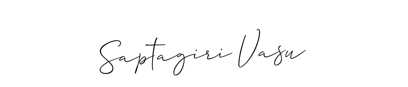 How to Draw Saptagiri Vasu signature style? Allison_Script is a latest design signature styles for name Saptagiri Vasu. Saptagiri Vasu signature style 2 images and pictures png