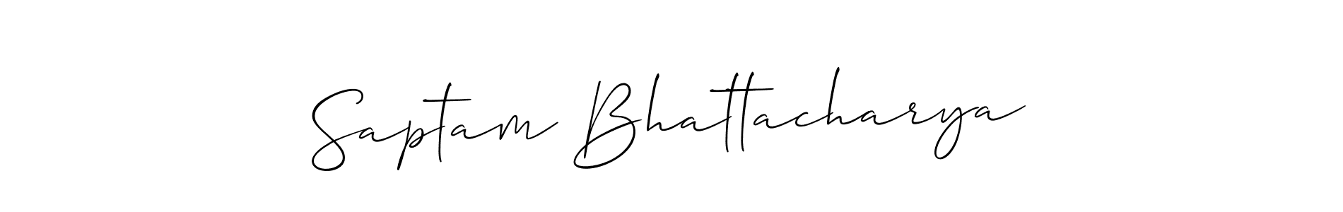 Similarly Allison_Script is the best handwritten signature design. Signature creator online .You can use it as an online autograph creator for name Saptam Bhattacharya. Saptam Bhattacharya signature style 2 images and pictures png