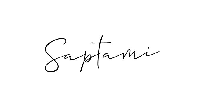 Make a short Saptami signature style. Manage your documents anywhere anytime using Allison_Script. Create and add eSignatures, submit forms, share and send files easily. Saptami signature style 2 images and pictures png