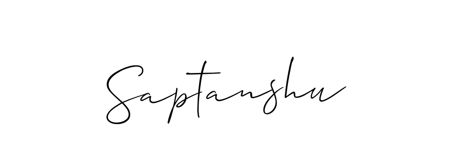 How to make Saptanshu signature? Allison_Script is a professional autograph style. Create handwritten signature for Saptanshu name. Saptanshu signature style 2 images and pictures png