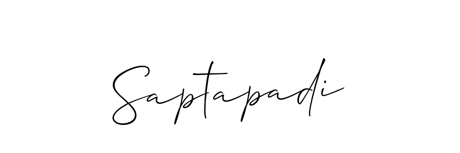 How to make Saptapadi name signature. Use Allison_Script style for creating short signs online. This is the latest handwritten sign. Saptapadi signature style 2 images and pictures png