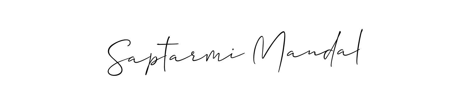 Saptarmi Mandal stylish signature style. Best Handwritten Sign (Allison_Script) for my name. Handwritten Signature Collection Ideas for my name Saptarmi Mandal. Saptarmi Mandal signature style 2 images and pictures png