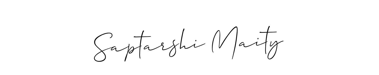 How to make Saptarshi Maity name signature. Use Allison_Script style for creating short signs online. This is the latest handwritten sign. Saptarshi Maity signature style 2 images and pictures png