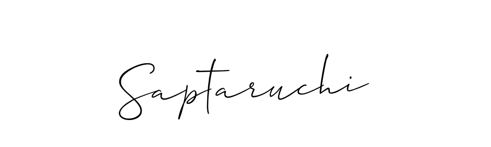 Allison_Script is a professional signature style that is perfect for those who want to add a touch of class to their signature. It is also a great choice for those who want to make their signature more unique. Get Saptaruchi name to fancy signature for free. Saptaruchi signature style 2 images and pictures png