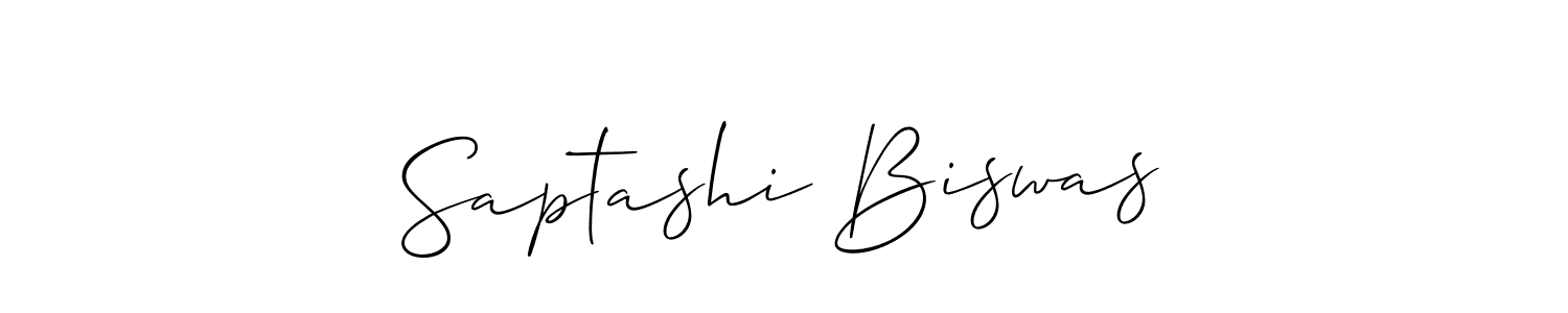 Also You can easily find your signature by using the search form. We will create Saptashi Biswas name handwritten signature images for you free of cost using Allison_Script sign style. Saptashi Biswas signature style 2 images and pictures png