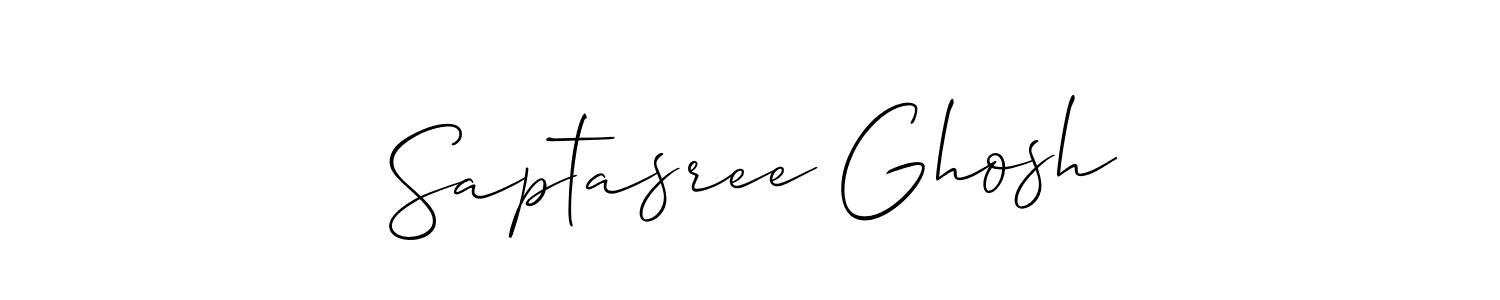 It looks lik you need a new signature style for name Saptasree Ghosh. Design unique handwritten (Allison_Script) signature with our free signature maker in just a few clicks. Saptasree Ghosh signature style 2 images and pictures png