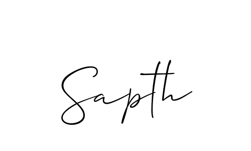 Make a beautiful signature design for name Sapth. Use this online signature maker to create a handwritten signature for free. Sapth signature style 2 images and pictures png