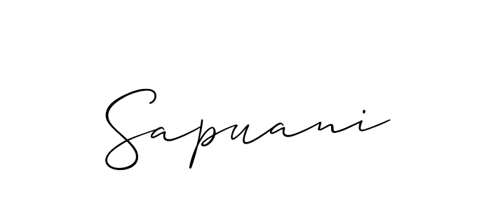 How to make Sapuani signature? Allison_Script is a professional autograph style. Create handwritten signature for Sapuani name. Sapuani signature style 2 images and pictures png