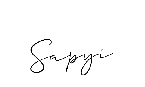 Design your own signature with our free online signature maker. With this signature software, you can create a handwritten (Allison_Script) signature for name Sapyi. Sapyi signature style 2 images and pictures png