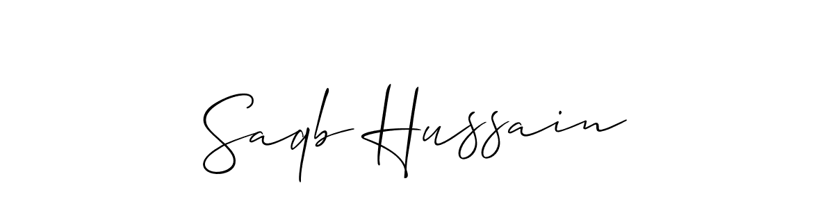 Allison_Script is a professional signature style that is perfect for those who want to add a touch of class to their signature. It is also a great choice for those who want to make their signature more unique. Get Saqb Hussain name to fancy signature for free. Saqb Hussain signature style 2 images and pictures png