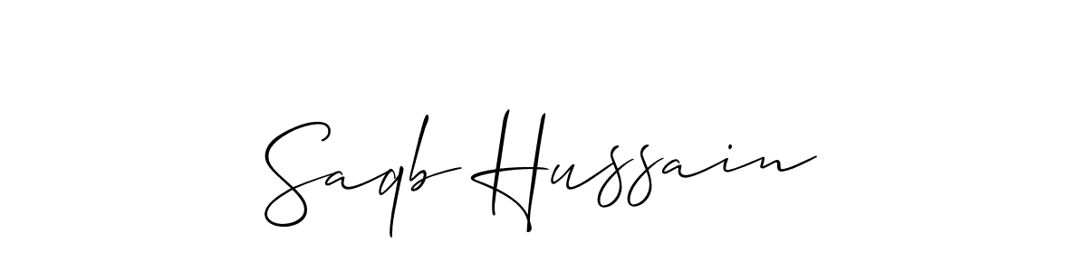 Also we have Saqb Hussain name is the best signature style. Create professional handwritten signature collection using Allison_Script autograph style. Saqb Hussain signature style 2 images and pictures png