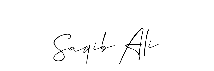 You should practise on your own different ways (Allison_Script) to write your name (Saqib Ali) in signature. don't let someone else do it for you. Saqib Ali signature style 2 images and pictures png