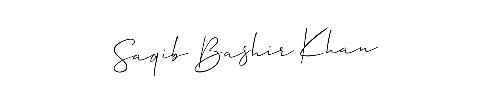 Design your own signature with our free online signature maker. With this signature software, you can create a handwritten (Allison_Script) signature for name Saqib Bashir Khan. Saqib Bashir Khan signature style 2 images and pictures png