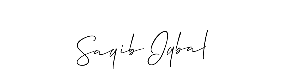 Saqib Iqbal stylish signature style. Best Handwritten Sign (Allison_Script) for my name. Handwritten Signature Collection Ideas for my name Saqib Iqbal. Saqib Iqbal signature style 2 images and pictures png