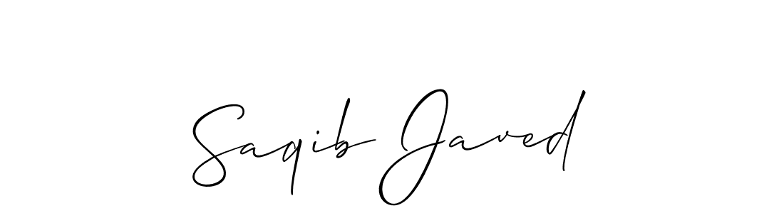 Design your own signature with our free online signature maker. With this signature software, you can create a handwritten (Allison_Script) signature for name Saqib Javed. Saqib Javed signature style 2 images and pictures png