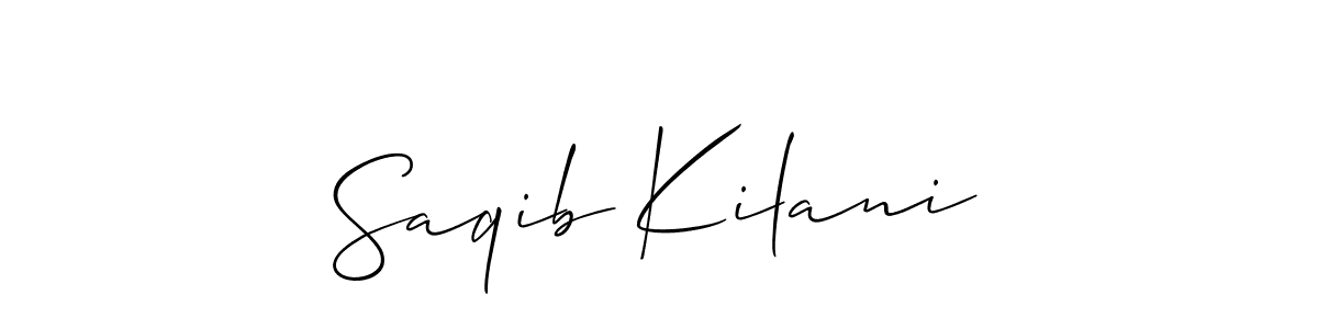 Make a beautiful signature design for name Saqib Kilani. With this signature (Allison_Script) style, you can create a handwritten signature for free. Saqib Kilani signature style 2 images and pictures png