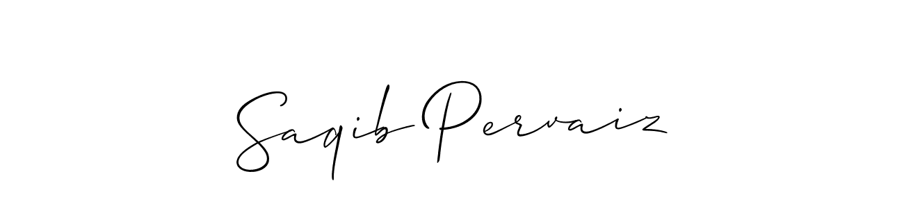 Use a signature maker to create a handwritten signature online. With this signature software, you can design (Allison_Script) your own signature for name Saqib Pervaiz. Saqib Pervaiz signature style 2 images and pictures png