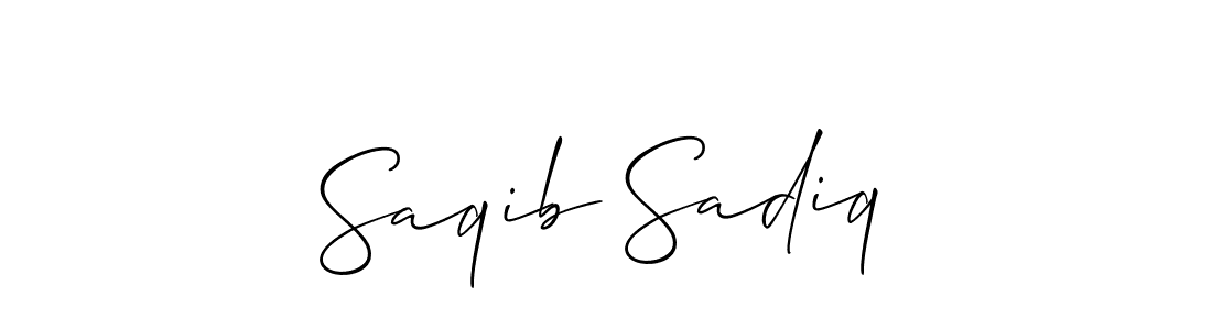 Also You can easily find your signature by using the search form. We will create Saqib Sadiq name handwritten signature images for you free of cost using Allison_Script sign style. Saqib Sadiq signature style 2 images and pictures png