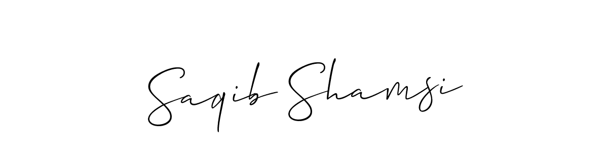 It looks lik you need a new signature style for name Saqib Shamsi. Design unique handwritten (Allison_Script) signature with our free signature maker in just a few clicks. Saqib Shamsi signature style 2 images and pictures png