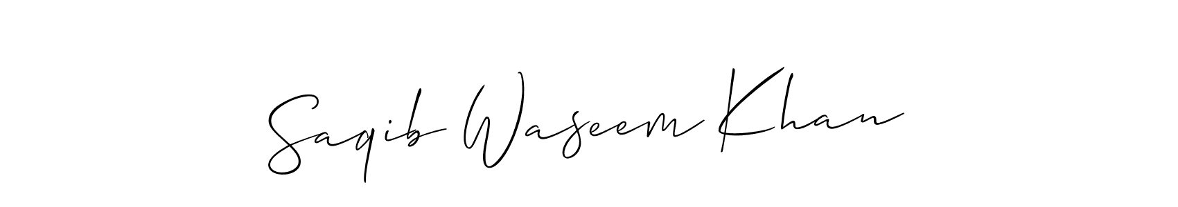 You can use this online signature creator to create a handwritten signature for the name Saqib Waseem Khan. This is the best online autograph maker. Saqib Waseem Khan signature style 2 images and pictures png