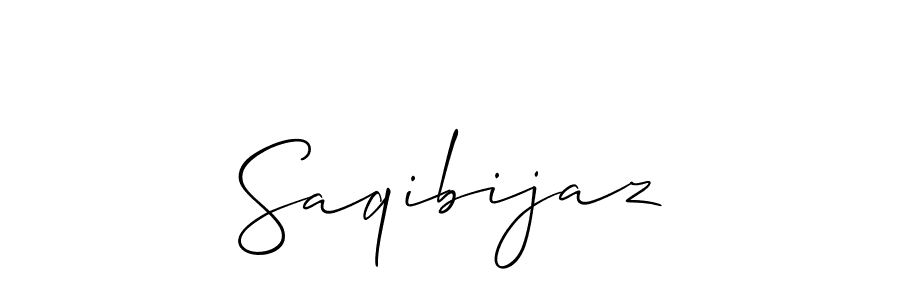 Make a beautiful signature design for name Saqibijaz. With this signature (Allison_Script) style, you can create a handwritten signature for free. Saqibijaz signature style 2 images and pictures png
